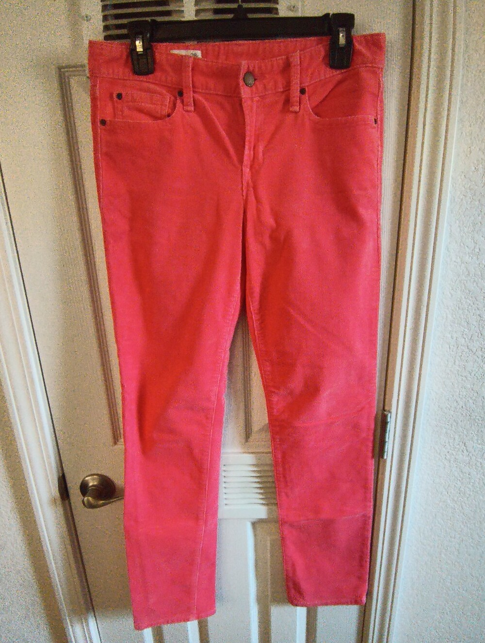 Gap 1969 Corduroy Skinny Salmon Pants Orange Pink